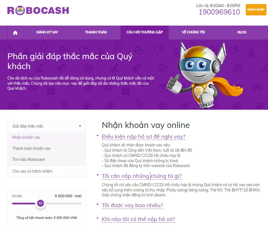 Robocash có hỗ trợ nợ xấu không?