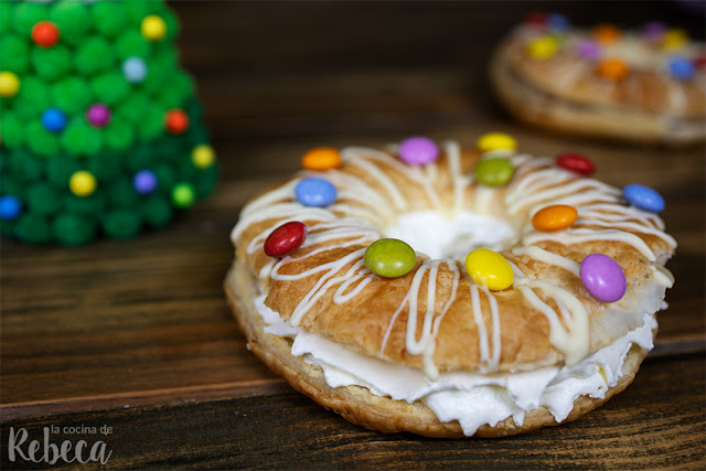 Roscón de Reyes de hojaldre