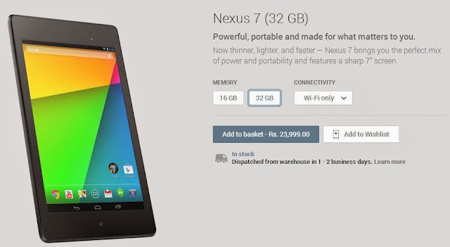 Google Nexus 7 2013-edition officially in Indian Play Store 