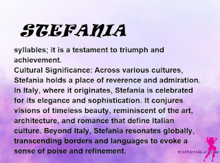 ▷ meaning of the name STEFANIA