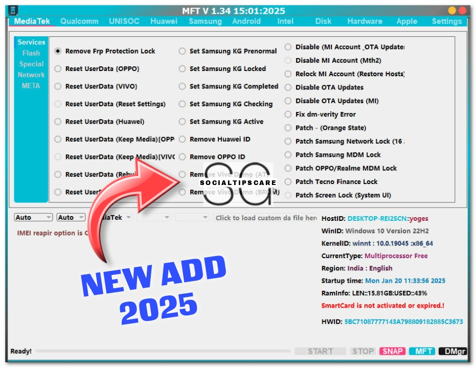 MFT V1.34 15:01:2025 New Tool Free Download Social Tips Care