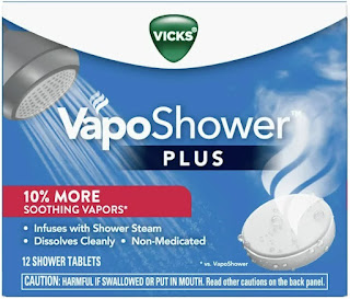 Image: Vicks, VapoShower Plus, Eucalyptus Shower Steamer, 12 Count