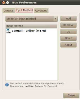 ibus preferences input method