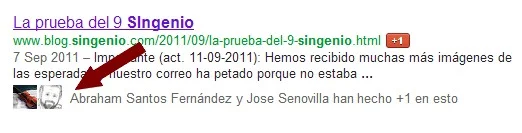 +1 en los resultados de búsqueda de Google