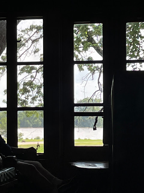 Pere Marquette lodge Grafton Illinois view from windows out to river