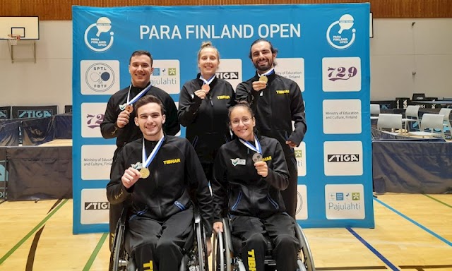 Paralympisches Team gewinnt fünf Medaillen in Einzelwettbewerben bei den Finnish Paralympic Table Tennis Open