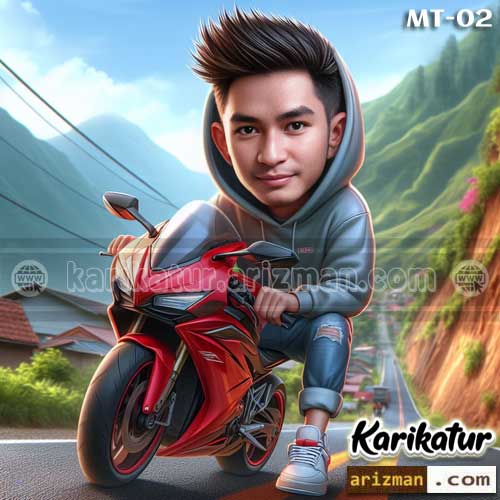 Karikatur 4D Touring Motor 2