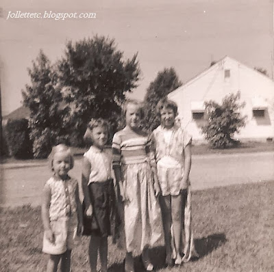 Wendy and the Allen girls, Portsmouth, VA about 1959