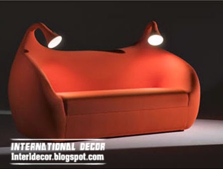 red sofa bed, creative beds for modern interior