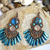 Beads turquoise earrings