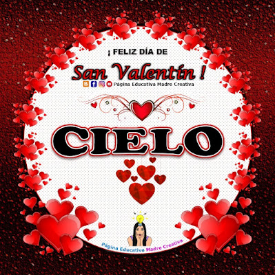 Feliz Día de San Valentín - Nombre Cielo