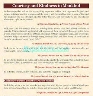 Courtesy and Kindness to Mankind