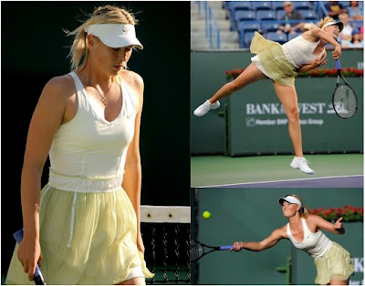 Maria Sharapova made her longawaited return to tennis action at 