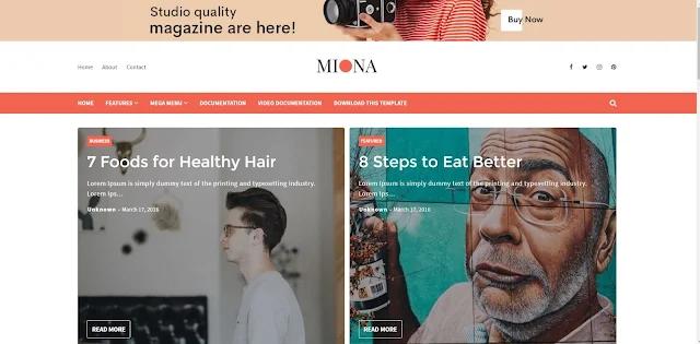 MIONA Blogger Template