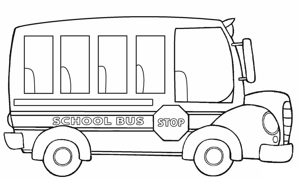 Gambar Mewarnai Bus Sekolah Anak Tk Paud