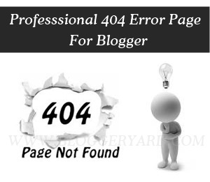 Blogger 404 Error