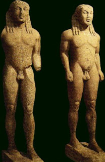 Kouros. Figuras Masculinas. Escultura Griega. Grecia. Escultores griegos. Escultura en Grecia Arcaica