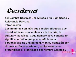 significado del nombre Cesárea