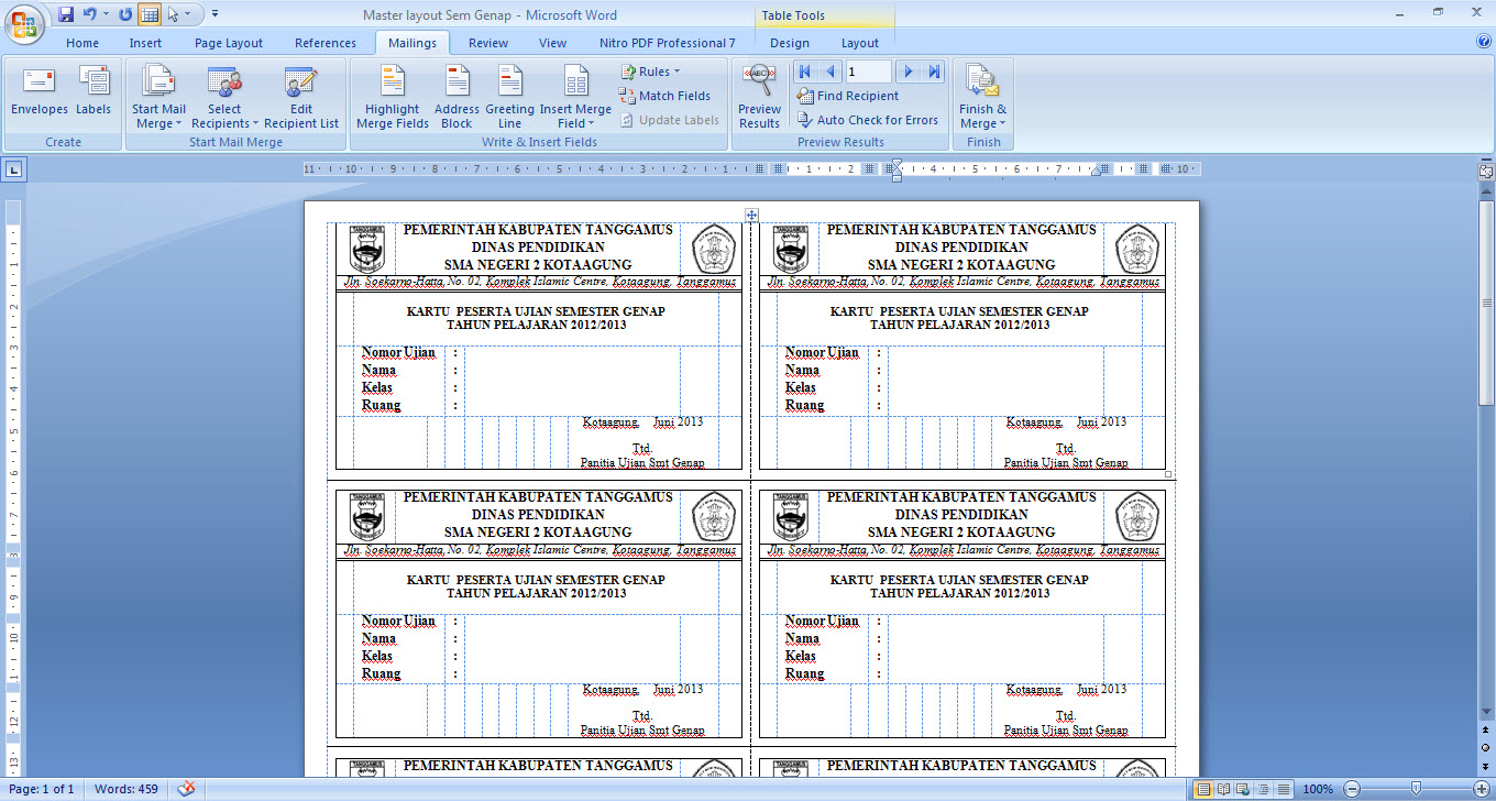 Mail Merge Microsoft Word 2010.Creating Mail Merge Letters 