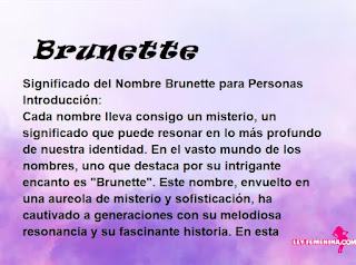 significado del nombre Brunette