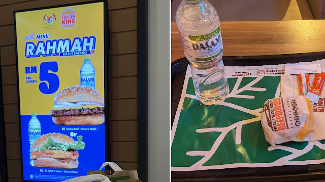 Cuba Menu Rahmah Burger King - Cheesy Beef Dengan Harga RM5.00 Sahaja