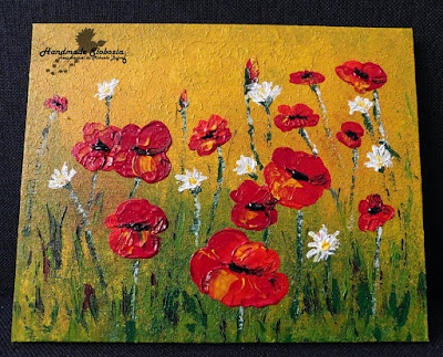 Tablou pictat "Flori de mac" (Painting painting "Poppy Flowers")
