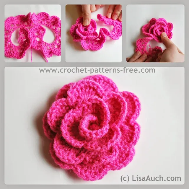 Crochet rose, Rose crochet pattern FREE - valentines day crochet patterns FREE