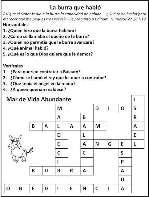 Clase para niños la burra de Balaam