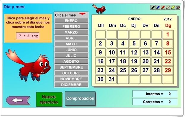 DÍA Y MES (Juego de Ciencias Sociales de Primaria)