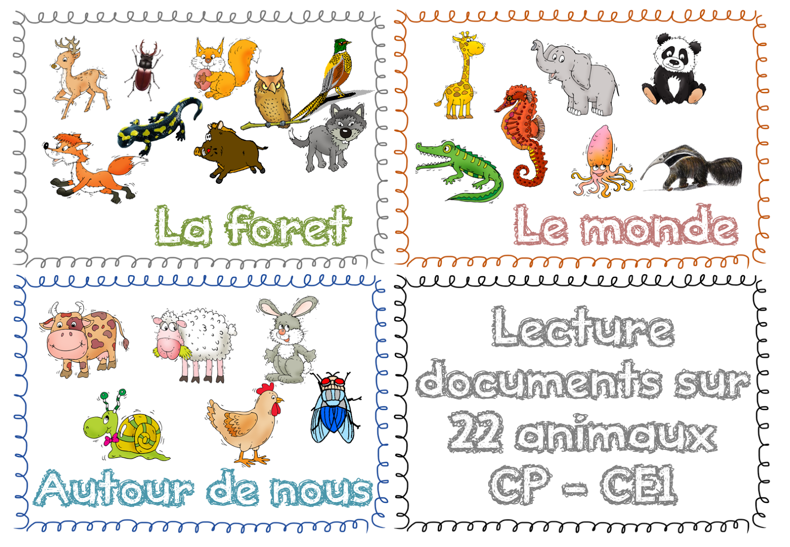 Ipotame Tame Rallye Lecture De Documents Sur Les Animaux Cp Ce1