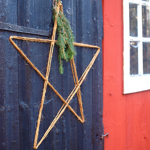 Nem julepynt - stjerne af reb