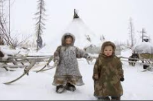 two eskimo children