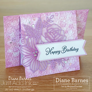 Soft pretty pastel floral card featuring Stampin Up Artistically Inked and Go to Greetings stamps, Artistic and  Stylish Shapes dies. Card made by Diane Barnes - Independent Demonostrator in Sydney Australia - stampinupcards - cardmaking - colourmehappy - stamping