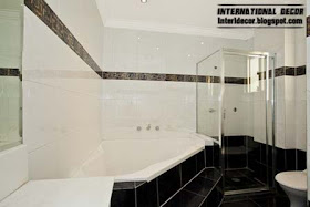 black bathroom tiles designs ideas, black tiles