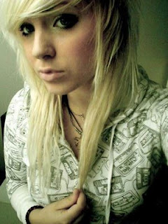 medium emo hairstyles for girls with blonde hair