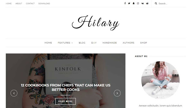 Hilary: Kişisel Blog Teması Blogspot Temaları Ücretsiz