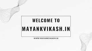 Welcome to MayankVikash.in
