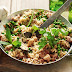 Almond, pea and coriander pilaf with chicken Recipe