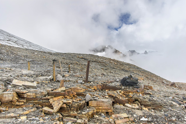 fake pass, pin parvati pass high base camp, parvati glacier, backpackin