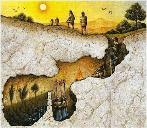 Platon'un ünlü mağara alegorisi