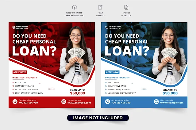 Financial Bank Loan Service Template free download