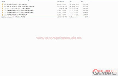 Case Articulated Truck PARTS MANUAL