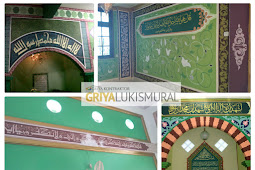 Masjid Megah dan Mewah dengan Lukisan Kaligrafi | Jasa Lukis Kaligrafi Profesional