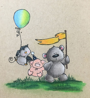 Heather's Hobbie Haven - Colored Pencil Tuesday - The Stuffie Gang