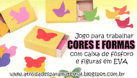 jogo reciclado para trabalhar cores e formas