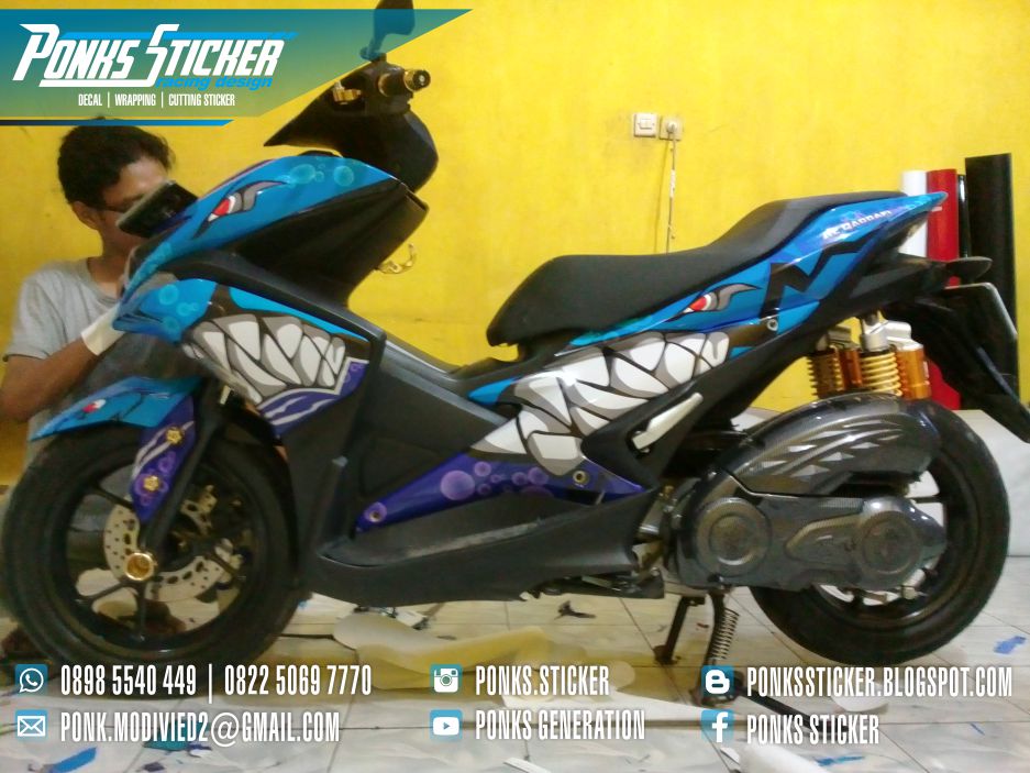 Cutting Sticker Motor Aerox  Gambar Gambar Stiker 