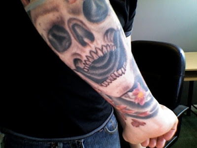 skull sleeve tattoos. sleeve tattoos, mens tattoos,