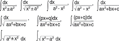 Integral Calculus Formulas
