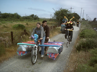 Kinetic Sculpture Race - Whimsical Art Bicycles that travel over Streets, Sand and Water FOR THE GLORY! Eureka, Arcata and Ferndale in Humboldt County, California