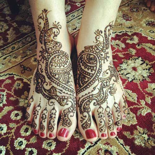 indian bridal mehndi designs feet 2013 2014 For Girls
